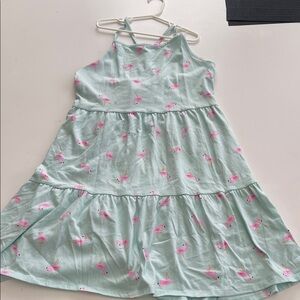Cat & Jack Light Teal Sundress with Pink Flamingo Print
